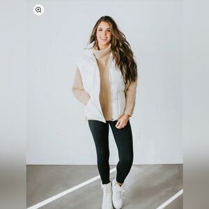 LAURIEBELLS BOUTIQUE COLD STREETS PUFFER VEST (IVORY)